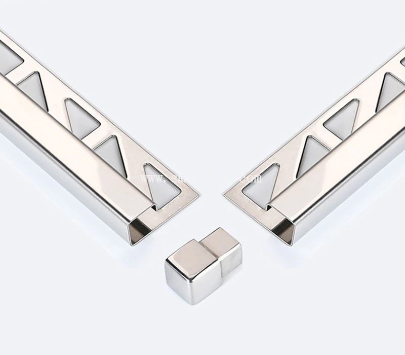 1. 10mm brushed steel tile trim