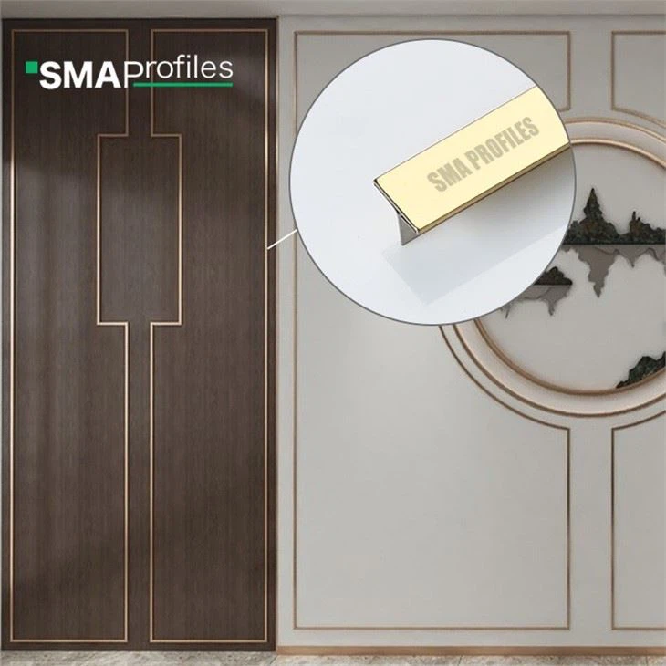 stainless steel T profile for wall
